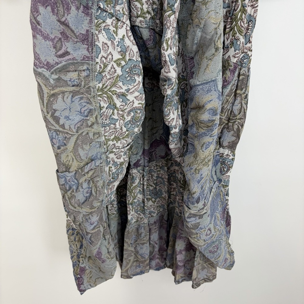Nostalgia Vtg 90s Floral Dress M Cottagecore Fairy Grunge Boho Romantic Tiered - Picture 9 of 14